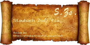 Staubach Zsófia névjegykártya