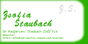 zsofia staubach business card